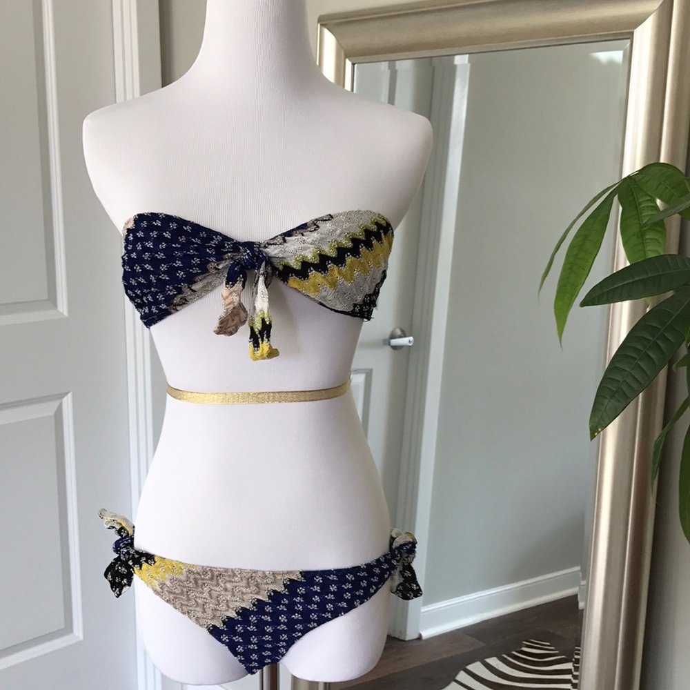 Missoni 2 piece front knot tie bikini! 40/ 4 US